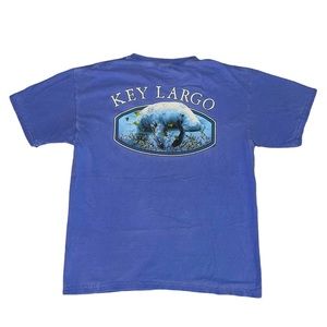 y2k pastel purple key largo florida manatee graphic crewneck oversized shirt